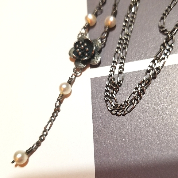 YVONE CHRISTA Sterling Pearl Necklace - Picture 2 of 7